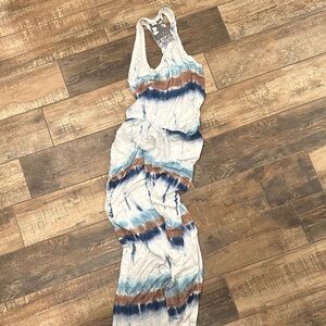 Young Fabulous & Broke White and Blue Tank Dress